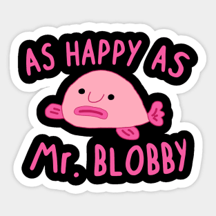 Blobfish Blob Face Sea Animal Pink Gift Idea Sticker